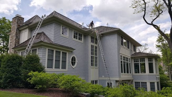 TV dish removal, high ladder work, Minneapolis